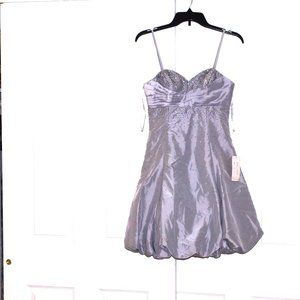 Chicas Light Gray Mini Dress, Size Small